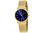 Christian Van Sant Women's Paradigm Blue Dial, Yellow Stainless Steel Watch