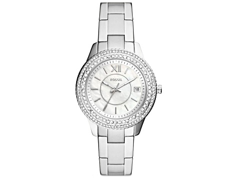 Fossil Women's Stella White Dial, Stainless Steel Watch