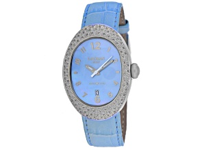 Locman Women's Nuovo Blue Dial Blue Leather Strap Watch