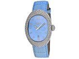 Locman Women's Nuovo Blue Dial Blue Leather Strap Watch