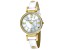 Christian Van Sant Women's Petite White Dial, White Leather Strap Watch