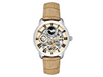 Thomas Earnshaw Longitude Automatic Beige Dial Beige Stainless Steel Band Skeleton Watch