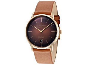 Hamilton Men's IntraMatic 38mm Automatic Brown Leather Strap Watch