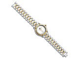 Mens Charles Hubert Two-tone Brass White Dial Watch