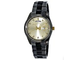 Oniss Men's Admiral Yellow Dial, Gray Stainless Steel Bracelet Watch
