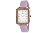 Oceanaut Women's Adorn White Dial, Rose Bezel, Pink Rubber Strap Watch
