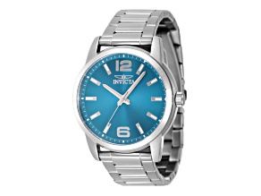 Invicta Celestial 43mm Light Blue Dial Stainless Steel Quartz Watch