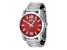 Invicta Celestial 43mm Red Dial Stainless Steel Quartz Watch
