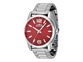 Invicta Celestial 43mm Red Dial Stainless Steel Quartz Watch