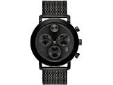 Movado Men's Bold Evolution Black Dial, Black Stainless Steel Mesh Band Watch