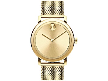 Picture of Movado Men's Bold Evolution Yellow Dial, Yellow Stainless Steel Mesh Band Watch