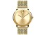 Movado Men's Bold Evolution Yellow Dial, Yellow Stainless Steel Mesh Band Watch