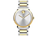 Movado Men's Bold Evolution White Dial, Two-tone Stainless Steel Watch