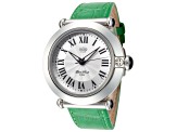 Glam Rock Women's Florida 40mm Quartz Green Leather Strap Watch