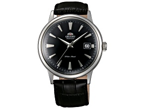 Orient Men's Classic Bambino V2 41mm Manual-Wind Watch, Black Dial