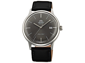 Orient Men's Classic Bambino V2 41mm Manual-Wind Watch, Gray Dial