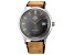 Orient Men's Classic Bambino V4 42mm Manual-Wind Watch, Brown Leather Band