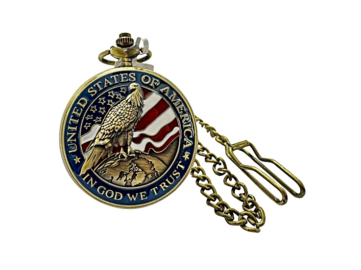 Invicta Vintage 47mm USA Eagle Quartz Pocket Watch