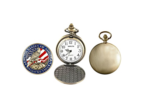 Invicta Vintage 47mm USA Eagle Quartz Pocket Watch