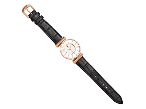 Ladies Charles Hubert  Rose IP-Plated Stainless Steel White Dial Watch