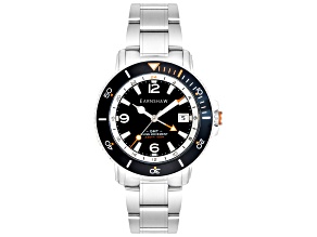 Thomas Earnshaw Men's Admiral 42mm Quartz Black Dial Black Bezel Stainless Steel Watch