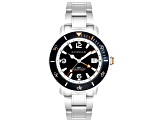 Thomas Earnshaw Men's Admiral 42mm Quartz Black Dial Black Bezel Stainless Steel Watch