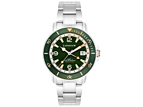 Thomas Earnshaw Men's Admiral 42mm Quartz Green Dial Stainless Steel Watch
