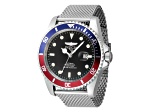 Invicta Men's Pro Diver 47mm Blue and Red Bezel Stainless Steel Mesh Band Automatic Watch