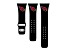 Gametime Arizona Cardinals Black Silicone Band fits Apple Watch (42/44mm M/L). Watch not included.