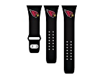 Gametime Arizona Cardinals Black Silicone Band fits Apple Watch (42/44mm M/L). Watch not included.