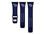 Gametime Tennessee Titans Navy Silicone Band fits Apple Watch (42/44mm M/L). Watch not included.