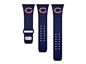 Gametime Chicago Bears Navy Silicone Band fits Apple Watch (42/44mm M/L). Watch not included.