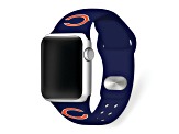 Gametime Chicago Bears Navy Silicone Band fits Apple Watch (42/44mm M/L). Watch not included.