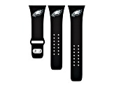 Gametime Philadelphia Eagles Black Silicone Band fits Apple Watch (42/44mm M/L). Watch not included.