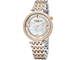 Stuhrling Women's Culcita White Dial, Two-tone Rose Stainless Steel Watch