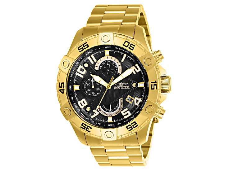 Invicta Men's S1 Rally 48mm Black Dial Stainless Steel Bracelet Quartz Watch