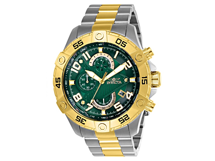 Invicta Men's S1 Rally 48mm Green Dial Stainless Steel Bracelet Quartz Watch