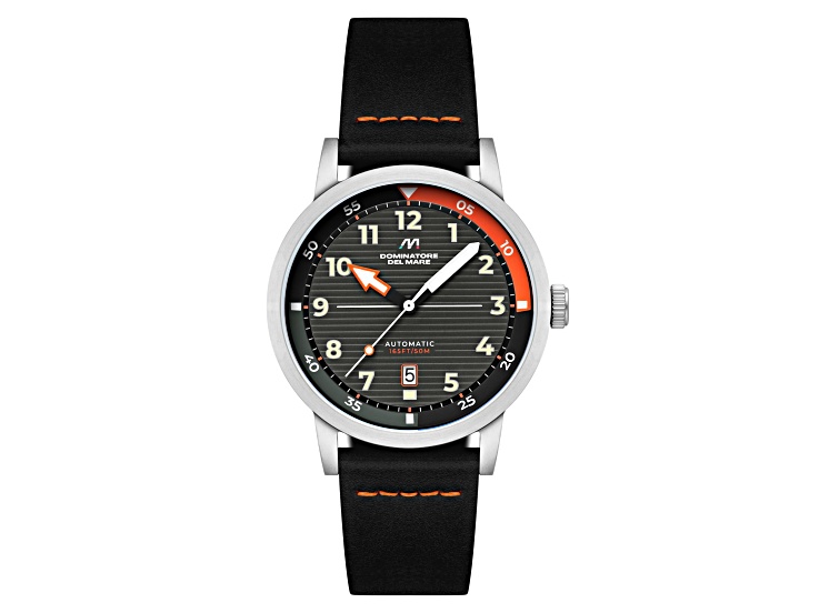 Dominatore Del Mare Camogli Gray Dial White Bezel Black Stainless Steel Band Automatic Watch
