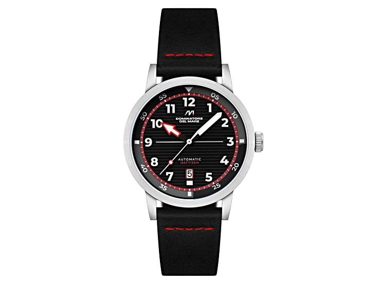 Dominatore Del Mare Camogli Black Dial Green/Red Accents Black Stainless Steel Band Automatic Watch