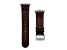 Gametime NHL Columbus Blue Jackets Brown Leather Apple Watch Band (42/44mm M/L). Watch not included.