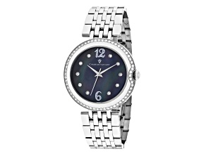 Christian Van Sant Women's Jasmine Black Dial, Stainless Steel  Watch