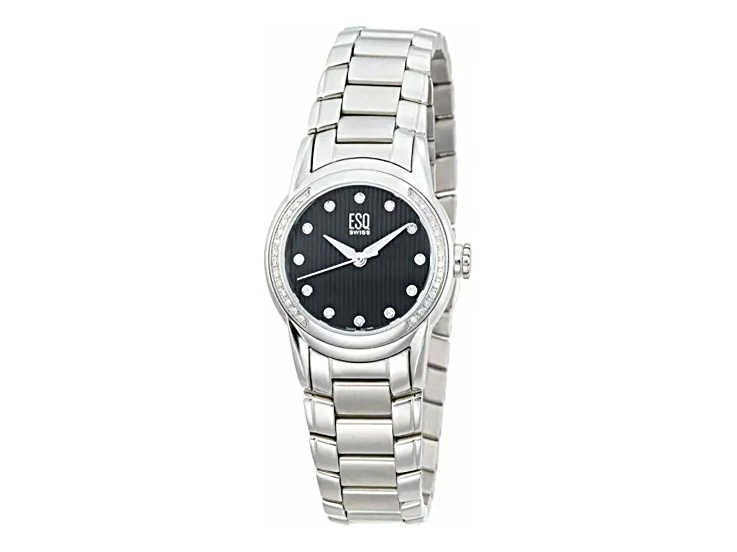 ESQ by MOVADO Swiss Silver DIAMOND Bezel Black Dial Women\'s Watch ESQ by MOVADO Swiss Silver DIAMOND Bezel Black Dial Women main image 4