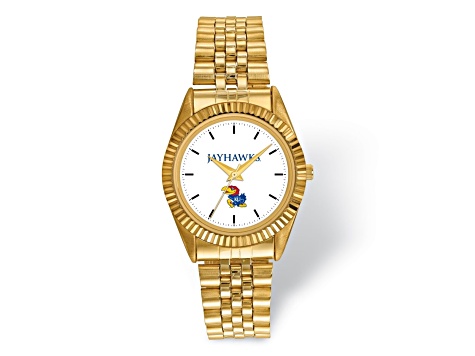 LogoArt University of Kansas Pro Gold-tone Gents Watch