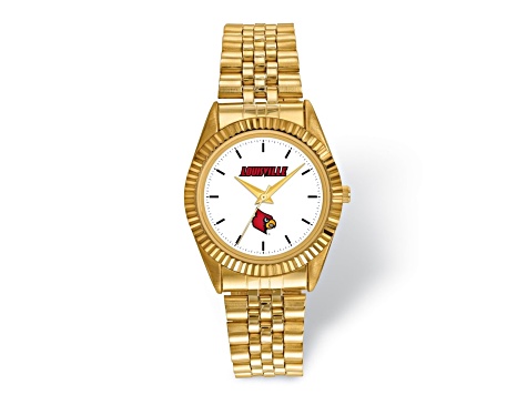 LogoArt University of Louisville Pro Gold-tone Gents Quartz Watch