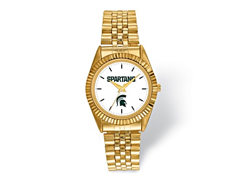 LogoArt Michigan State University Pro Gold-tone Gents Watch
