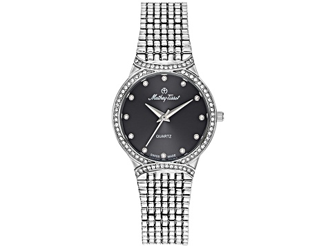 Mathey Tissot Women's Classic Black Dial Stainless Steel Watch