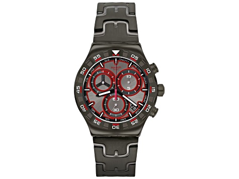 Swatch Men's Essential Chronograph Gray Stainless Steel Watch