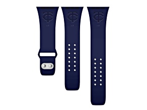 Gametime Minnesota Twins Debossed Silicone Apple Watch Band (38/40mm M/L). Watch not included.