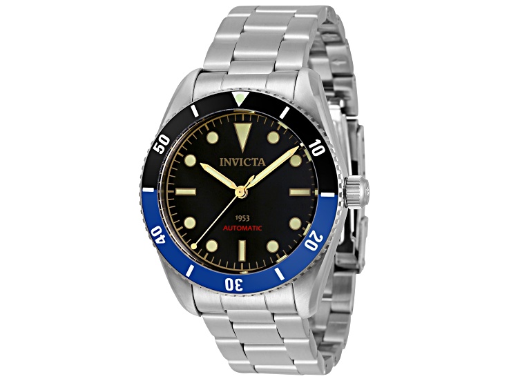 Invicta Pro Diver 40mm Black and Blue Bezel Stainless Steel