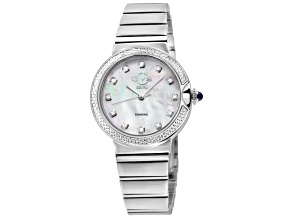 GV2 Sorrento Diamond White MOP Dial Stainless Steel Bracelet Watch
